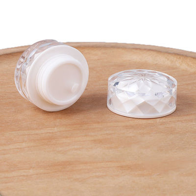 OEM ODM Kleurrijke diamant cosmetische pot Breedmond cosmetische potten PMMA