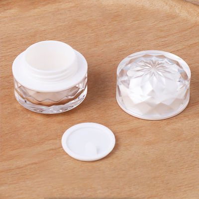 OEM ODM Kleurrijke diamant cosmetische pot Breedmond cosmetische potten PMMA