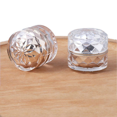 OEM ODM Kleurrijke diamant cosmetische pot Breedmond cosmetische potten PMMA