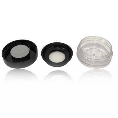 Gepersonaliseerd 8g helder kunststof leeg los poeder hoesje 32.8 * 68.4mm