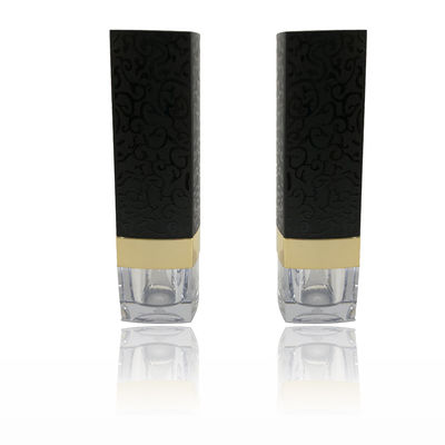 Prachtige zwarte lege lippenstift verpakkingsbuis 21*72.7mm Private logo