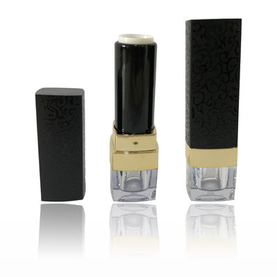 Prachtige zwarte lege lippenstift verpakkingsbuis 21*72.7mm Private logo