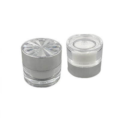 Leekproof Diamond Acrylic Cosmetic Jar voor huidverzorgingscrème Kleine 30g/50g container