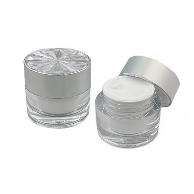 Leekproof Diamond Acrylic Cosmetic Jar voor huidverzorgingscrème Kleine 30g/50g container