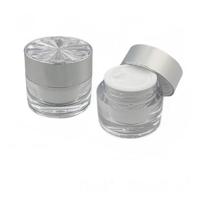 Leekproof Diamond Acrylic Cosmetic Jar voor huidverzorgingscrème Kleine 30g/50g container