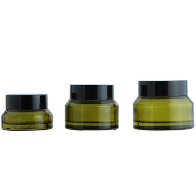 Ronde glas cosmetische verpakkingsfles met zijdefilter