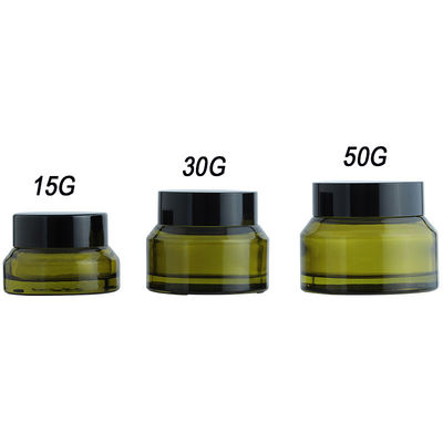 Ronde glas cosmetische verpakkingsfles met zijdefilter