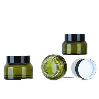 Ronde glas cosmetische verpakkingsfles met zijdefilter