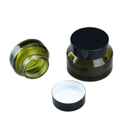 Ronde glas cosmetische verpakkingsfles met zijdefilter