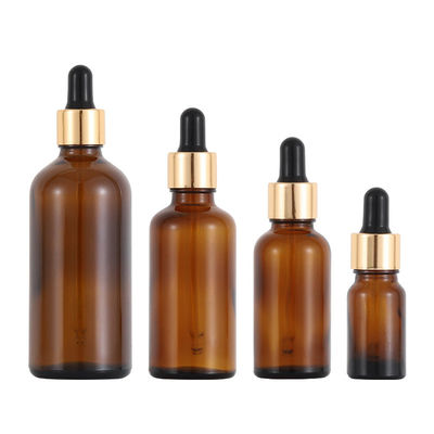 100 ml doorzichtige glazen fundering fles Ronde dropper cap Cosmetische verpakking met gratis monster