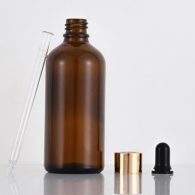 100 ml doorzichtige glazen fundering fles Ronde dropper cap Cosmetische verpakking met gratis monster
