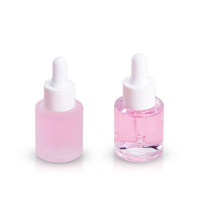 Eenvoudige ronde glazen fundering fles met gratis monsters Transparent Glanzend afwerking