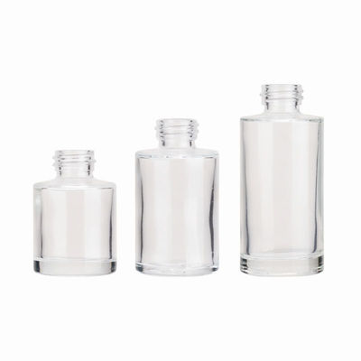 Eenvoudige ronde glazen fundering fles met gratis monsters Transparent Glanzend afwerking