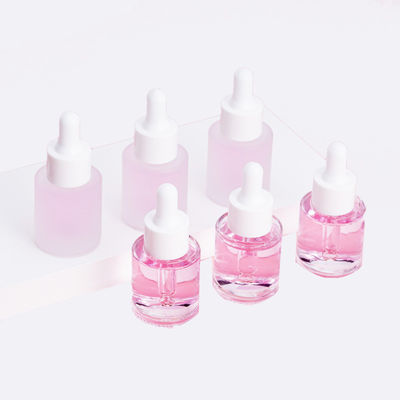 Eenvoudige ronde glazen fundering fles met gratis monsters Transparent Glanzend afwerking