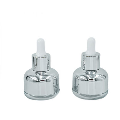 Druppelbestendige glas cosmetische verpakking fles 50g 60g met zijde-schermdruk