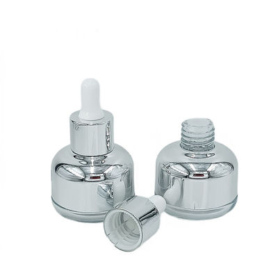 Druppelbestendige glas cosmetische verpakking fles 50g 60g met zijde-schermdruk