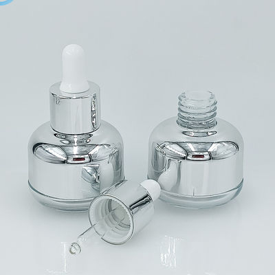 Druppelbestendige glas cosmetische verpakking fles 50g 60g met zijde-schermdruk