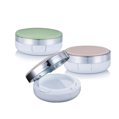 Hervulbare Dewy Finish Ronde Compacte Poeder Kussen Foundation Case voor licht tot medium dekking