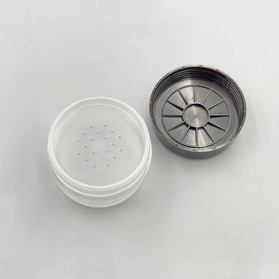 Transparante ronde los poederdoos 15 g compacte poedervat met open deksel