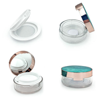 Aanpasbare transparante recyclebare losse poederkas met logo - Mini-grootte voor compact poeder
