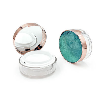 Aanpasbare transparante recyclebare losse poederkas met logo - Mini-grootte voor compact poeder